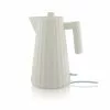 Alessi Electric Kettle Plissé, White