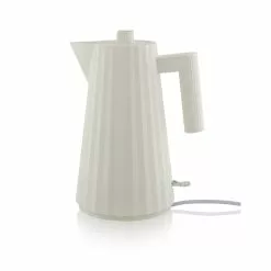 Alessi Electric Kettle Plissé, White