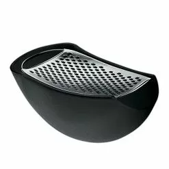 Alessi Parmenide Grater With Cheese Cellar, Black