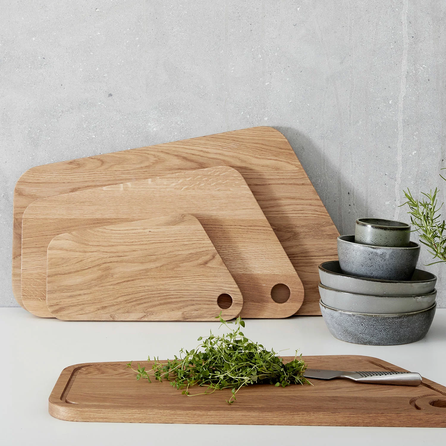 Andersen U3 Chopping Board 46x24 Cm, Oak 4 Andersen U3 Chopping Board 46x24 Cm, Oak - Afbeelding 2
