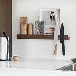 By Wirth Magnet Shelf 60, Smoked Oak -Potten & pannen Winkel by wirth magnet shelf knife strip 60 7 2