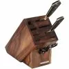 Continenta Messenblok 9 Vak -Potten & pannen Winkel continenta knife block in acacia for 5 knives brow scissor 0