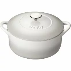 Denby Natural Canvas Gietijzeren Pot Rond Ø26 Cm, Wit