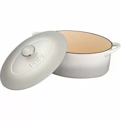 Denby Natural Canvas Gietijzeren Pot Ovaal Ø28 Cm, Wit 7 Denby Natural Canvas Gietijzeren Pot Ovaal Ø28 Cm, Wit -Potten & pannen Winkel denby gietijzeren pot ovaal 28 cm 1