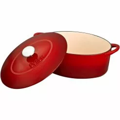 Denby Pomegranate Gietijzeren Pot Ovaal Ø28 Cm, Rood 7 Denby Pomegranate Gietijzeren Pot Ovaal Ø28 Cm, Rood -Potten & pannen Winkel denby gietijzeren pot ovaal 28 cm 3