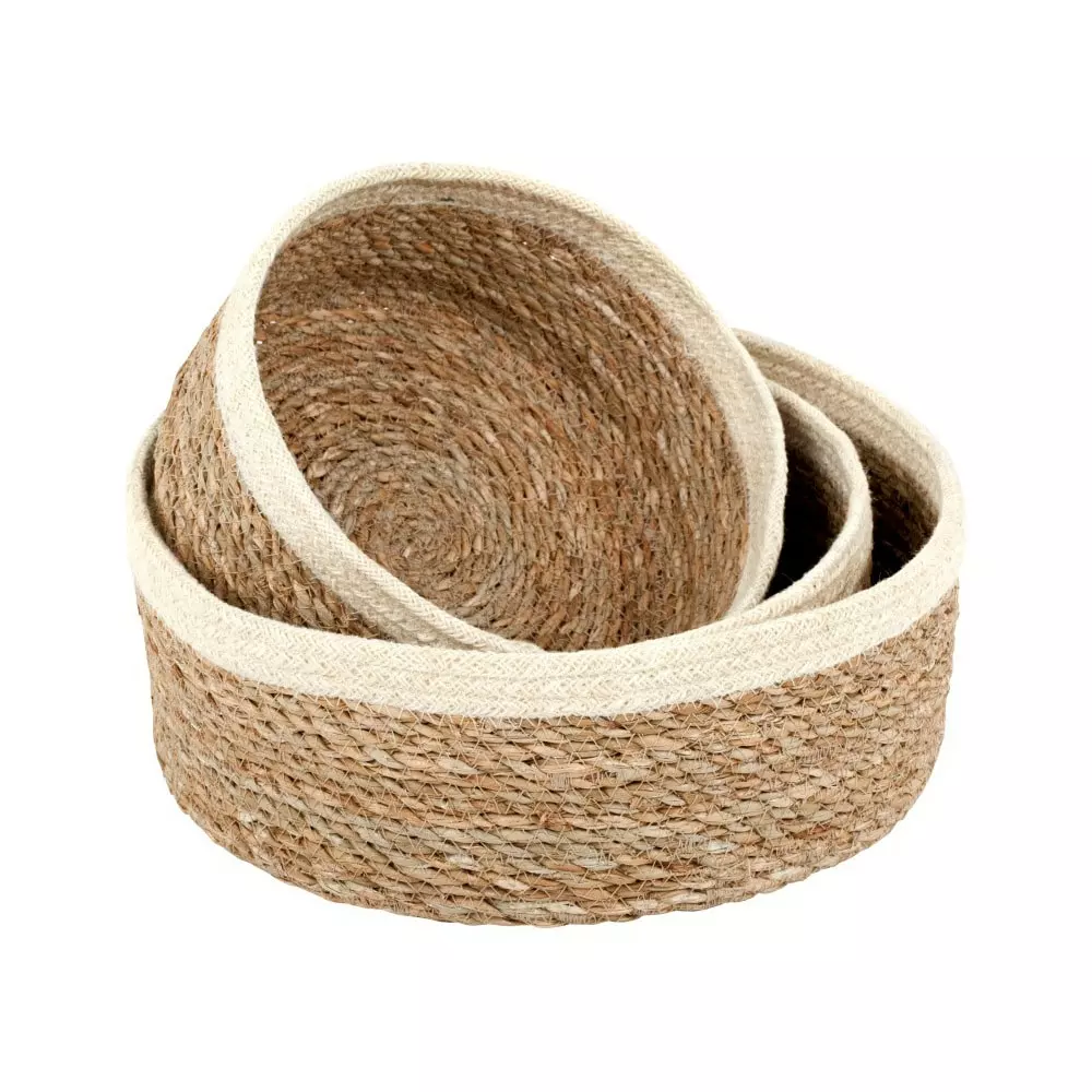 Dixie Seagrass Emil Bread Basket 3-pack, White 3 Dixie Seagrass Emil Bread Basket 3-pack, White