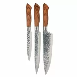 Dorre Akira Set Of 3 Knives, Brown