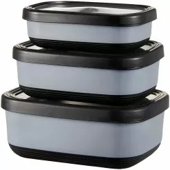 Dorre Fafa Storage Box For Food 3pcs Black