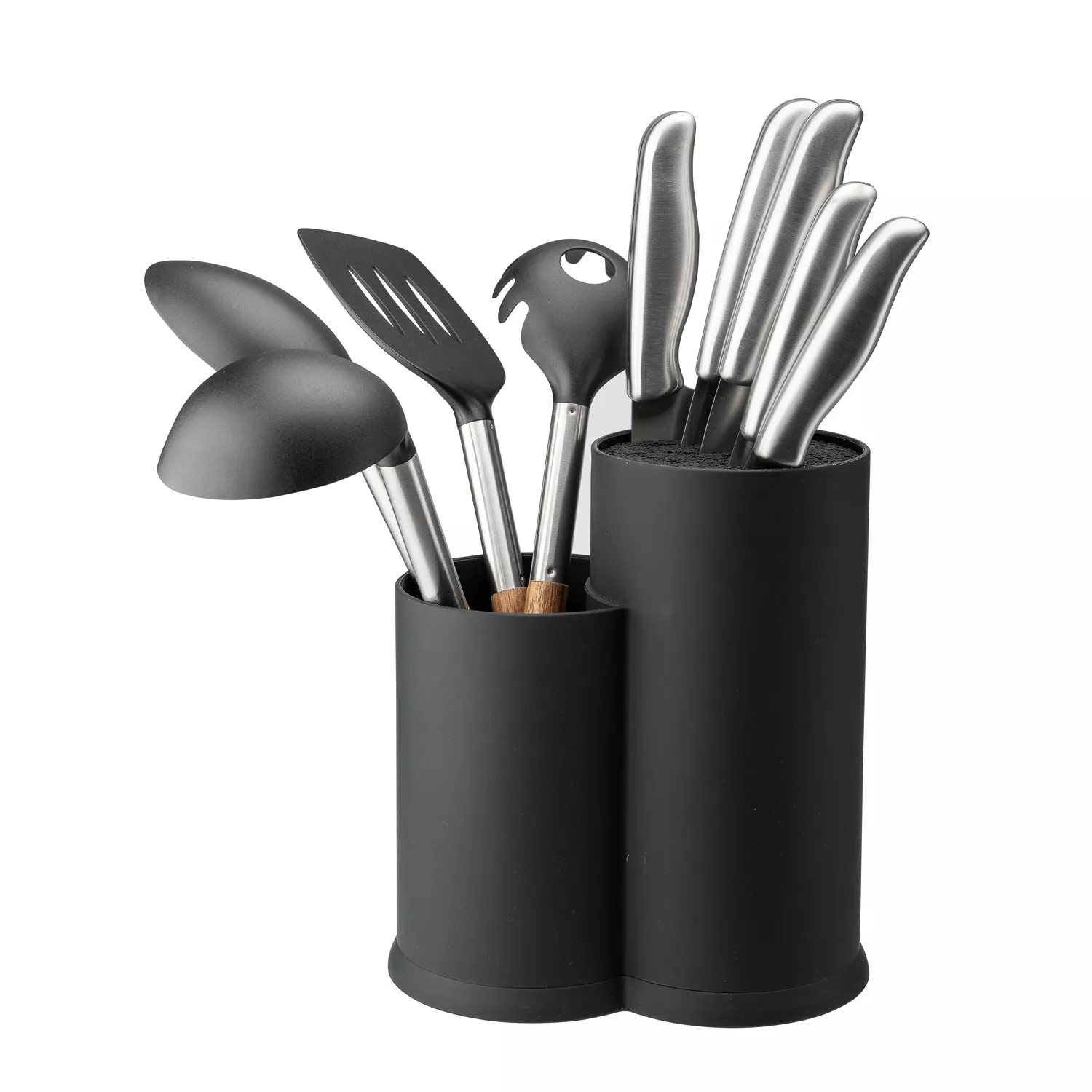 Dorre Wide Knife Blocks & Utensil Holder, Black 4 Dorre Wide Knife Blocks & Utensil Holder, Black - Afbeelding 2