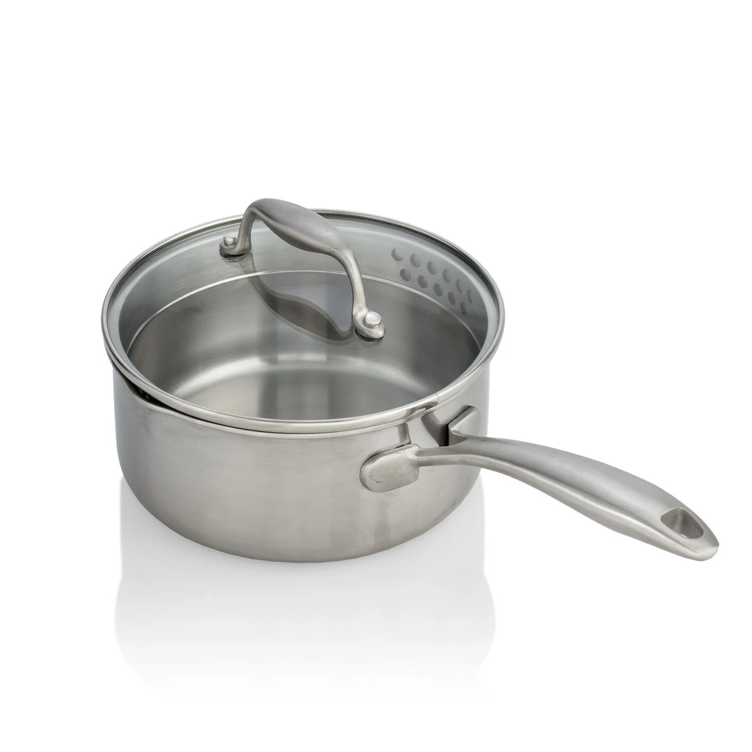 EGO Saucepan With Glass Lid 1,5 L, Stainless Steel 4 EGO Saucepan With Glass Lid 1,5 L, Stainless Steel - Afbeelding 2