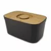 Joseph Joseph Bread Box With Cutting Board, Black -Potten & pannen Winkel joseph joseph bread bin with bamboo chopping board 5
