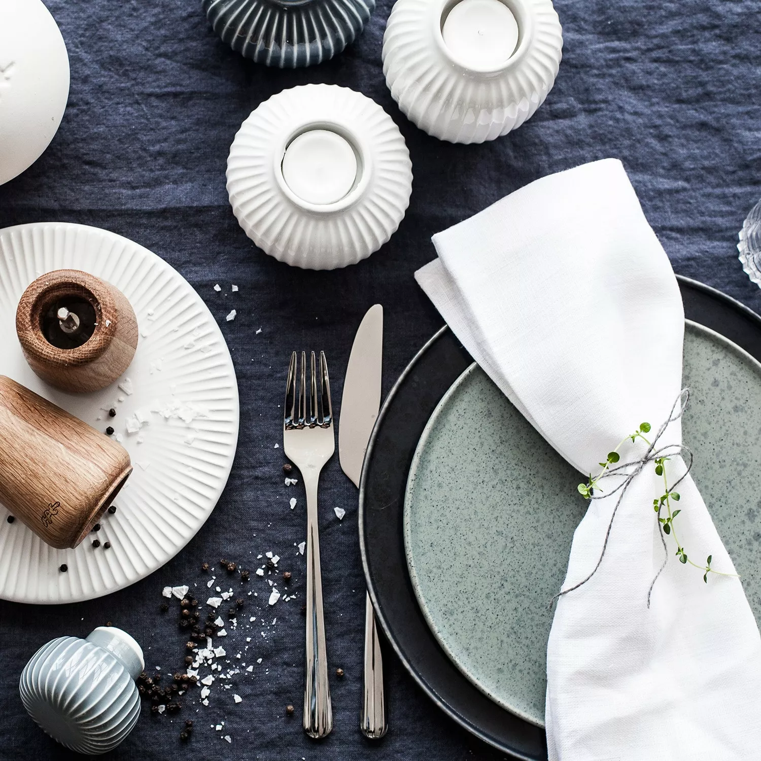 Kähler Hammershøi Spice Mill Small, Indigov 5 Kähler Hammershøi Spice Mill Small, Indigov - Afbeelding 3