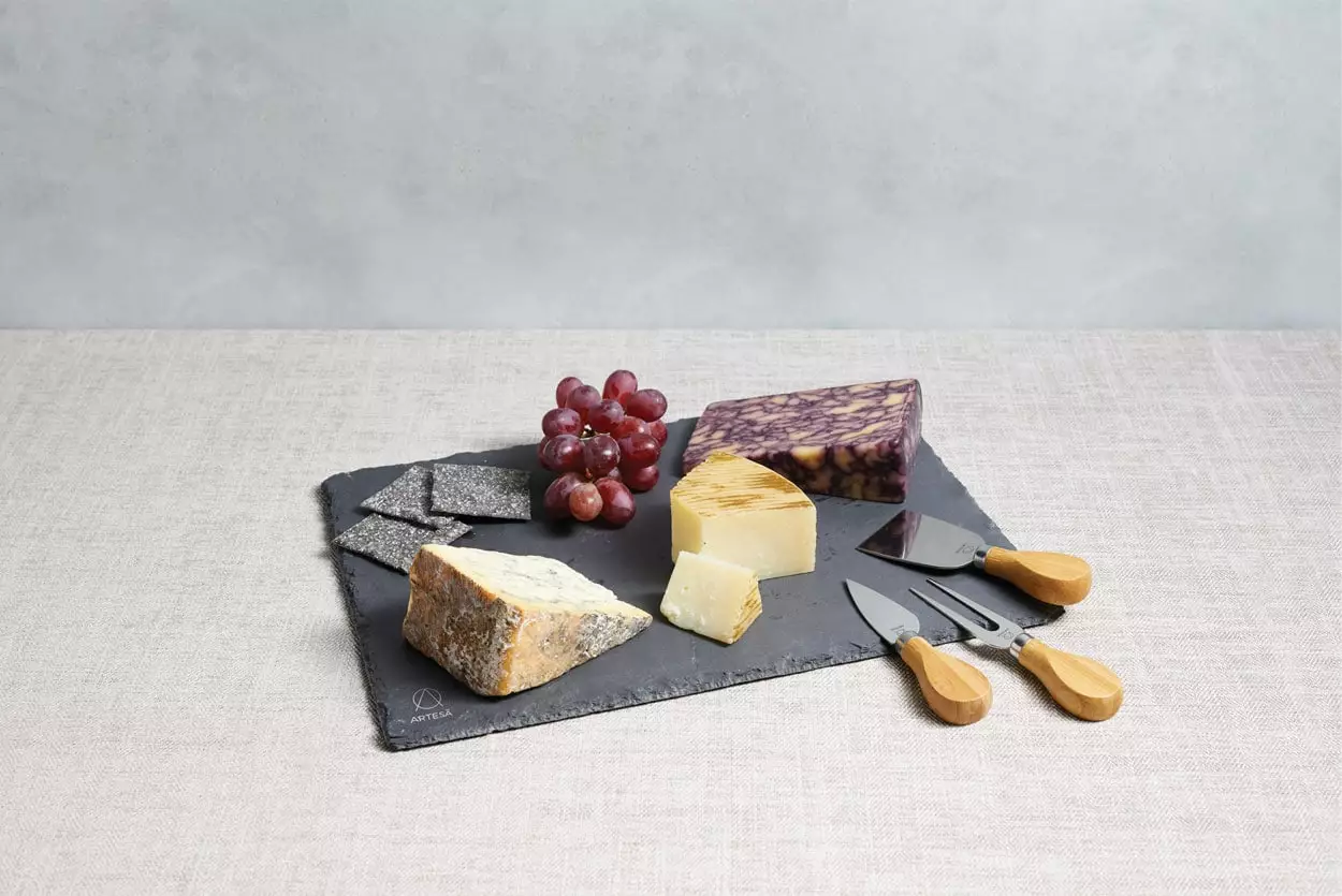 Kitchen Craft Artesà Cheese Board & Knife Set, Slate 4 Kitchen Craft Artesà Cheese Board & Knife Set, Slate - Afbeelding 2
