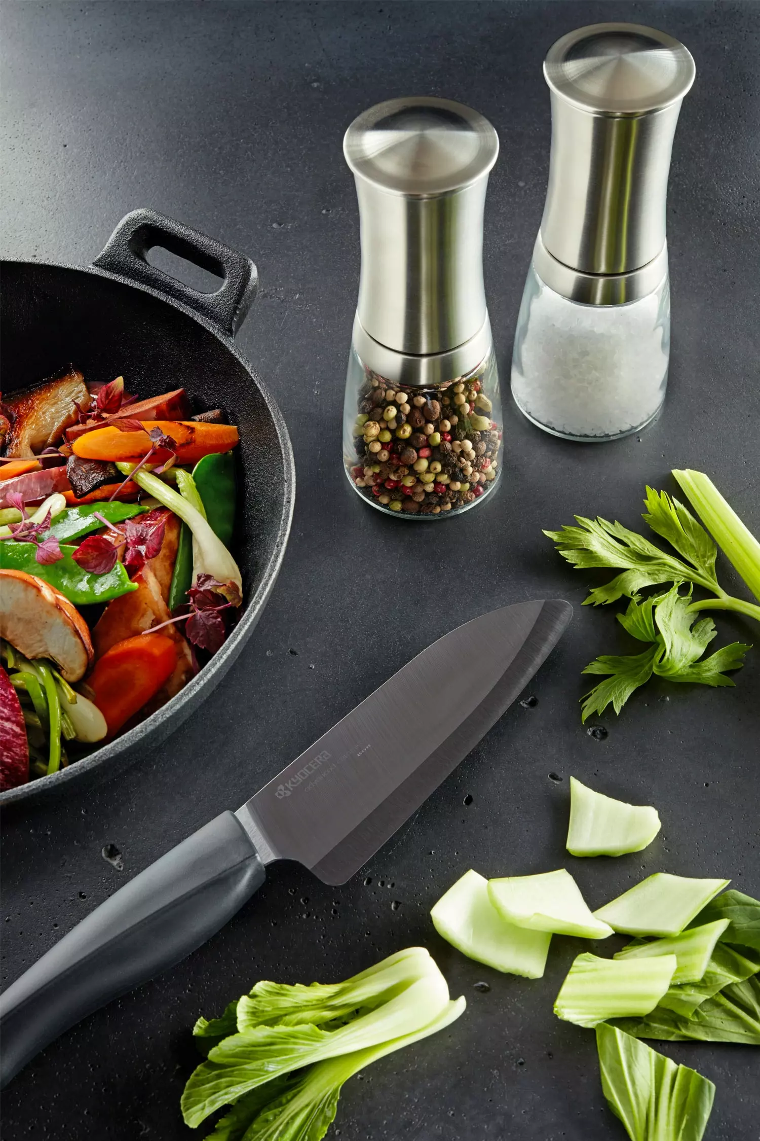 Kyocera Shin Santokumes 14 Cm, Zwart 4 Kyocera Shin Santokumes 14 Cm, Zwart - Afbeelding 2