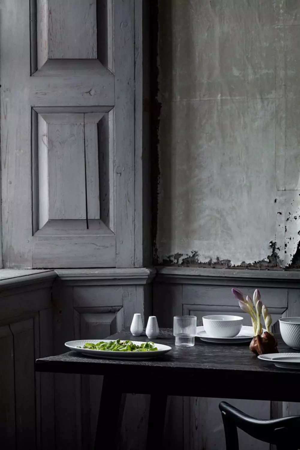 Lyngby Porcelæn Rhombe Salt & Pepper Set, White 4 Lyngby Porcelæn Rhombe Salt & Pepper Set, White - Afbeelding 2