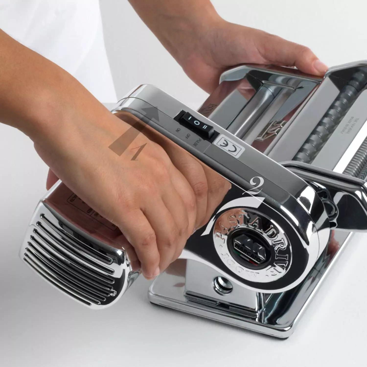 Marcato Atlas Noodle Machine Motor, Stainless 4 Marcato Atlas Noodle Machine Motor, Stainless - Afbeelding 2