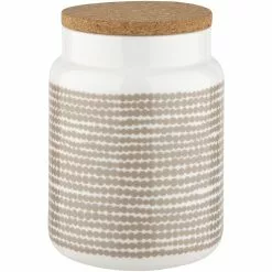 Marimekko Siirtolapuutarha Pot Met Deksel 1,2 L, Wit/Klei