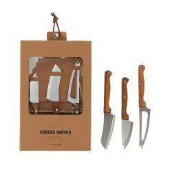 Nicolas Vahé Cheese Knives Acacia/Stainless Steel, 3 Pcs