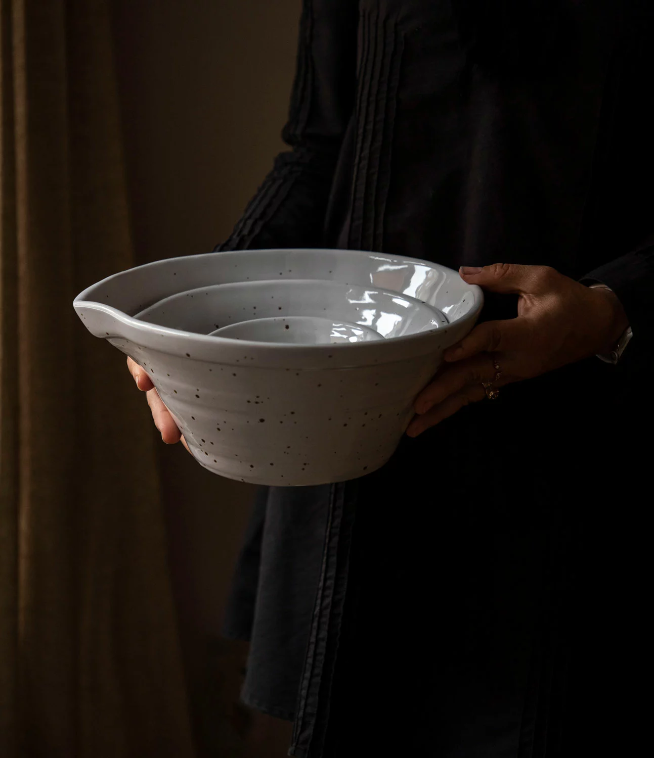 PotteryJo Peep Kom 35 Cm, Cotton White 6 PotteryJo Peep Kom 35 Cm, Cotton White - Afbeelding 4