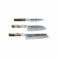 Satake Ame Messenset Petty Santoku Kiritsuke 3 Stuks