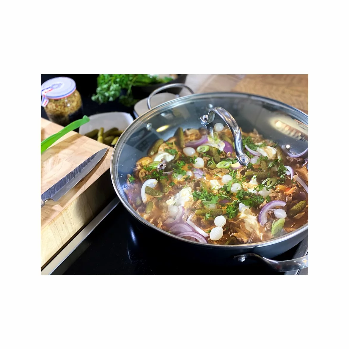 Satake Sauteerpan Lichtgewicht Gietijzer Met Honeycomb Anti-Aanbaklaag Ø30 Cm 6 Satake Sauteerpan Lichtgewicht Gietijzer Met Honeycomb Anti-Aanbaklaag Ø30 Cm - Afbeelding 4