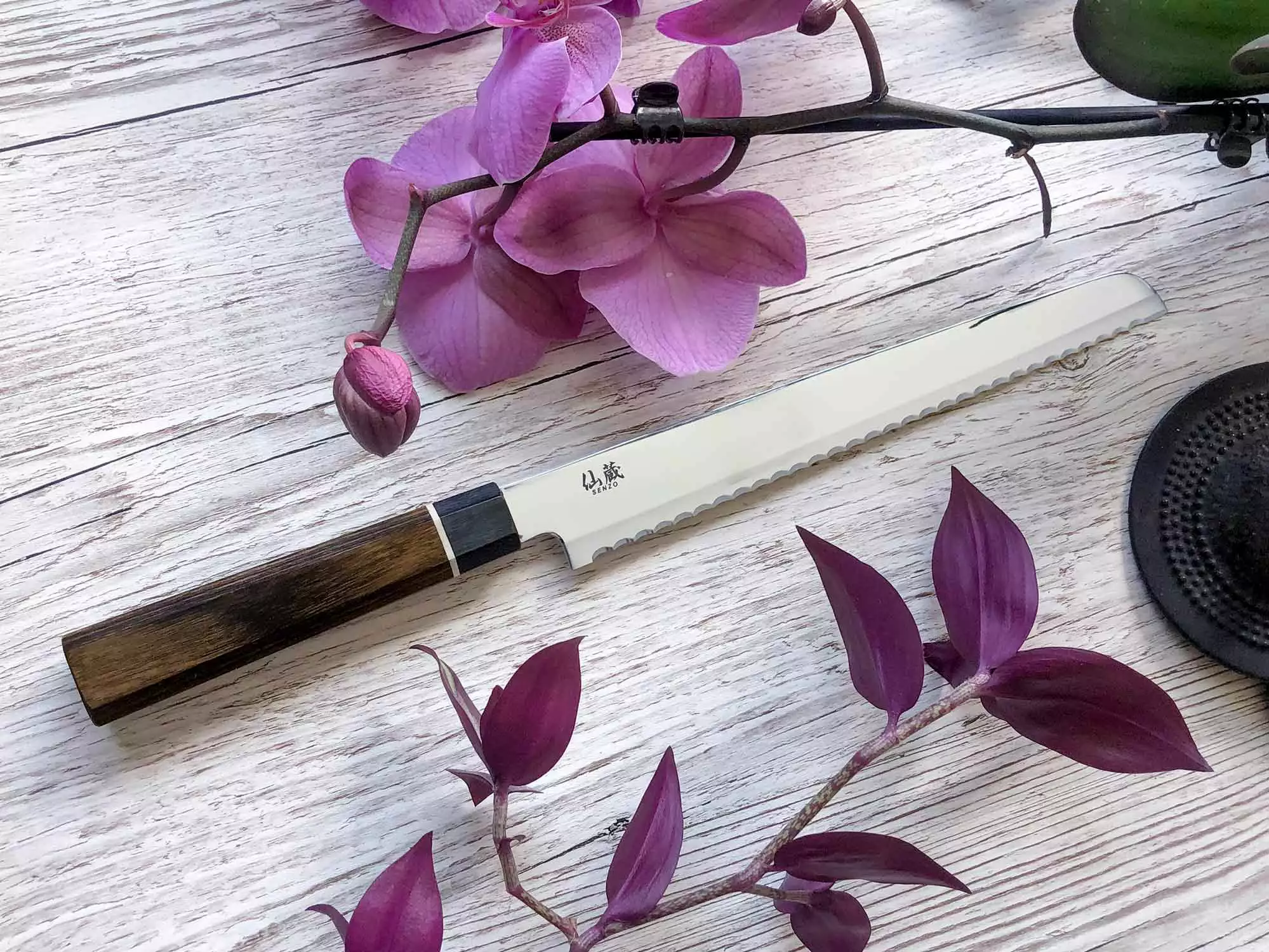 Senzo Gin'Iro Gyuto Broodmes, 22 Cm 4 Senzo Gin'Iro Gyuto Broodmes, 22 Cm - Afbeelding 2