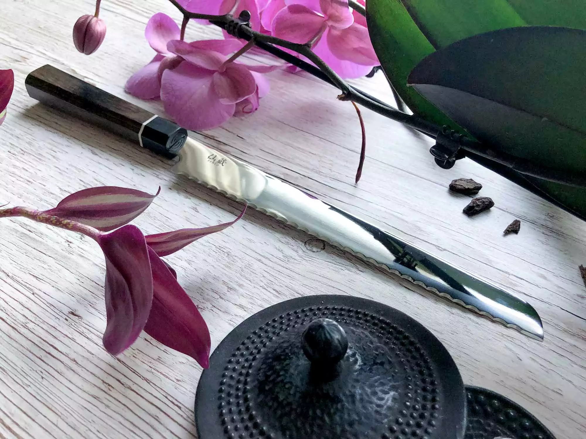 Senzo Gin'Iro Gyuto Broodmes, 22 Cm 5 Senzo Gin'Iro Gyuto Broodmes, 22 Cm - Afbeelding 3