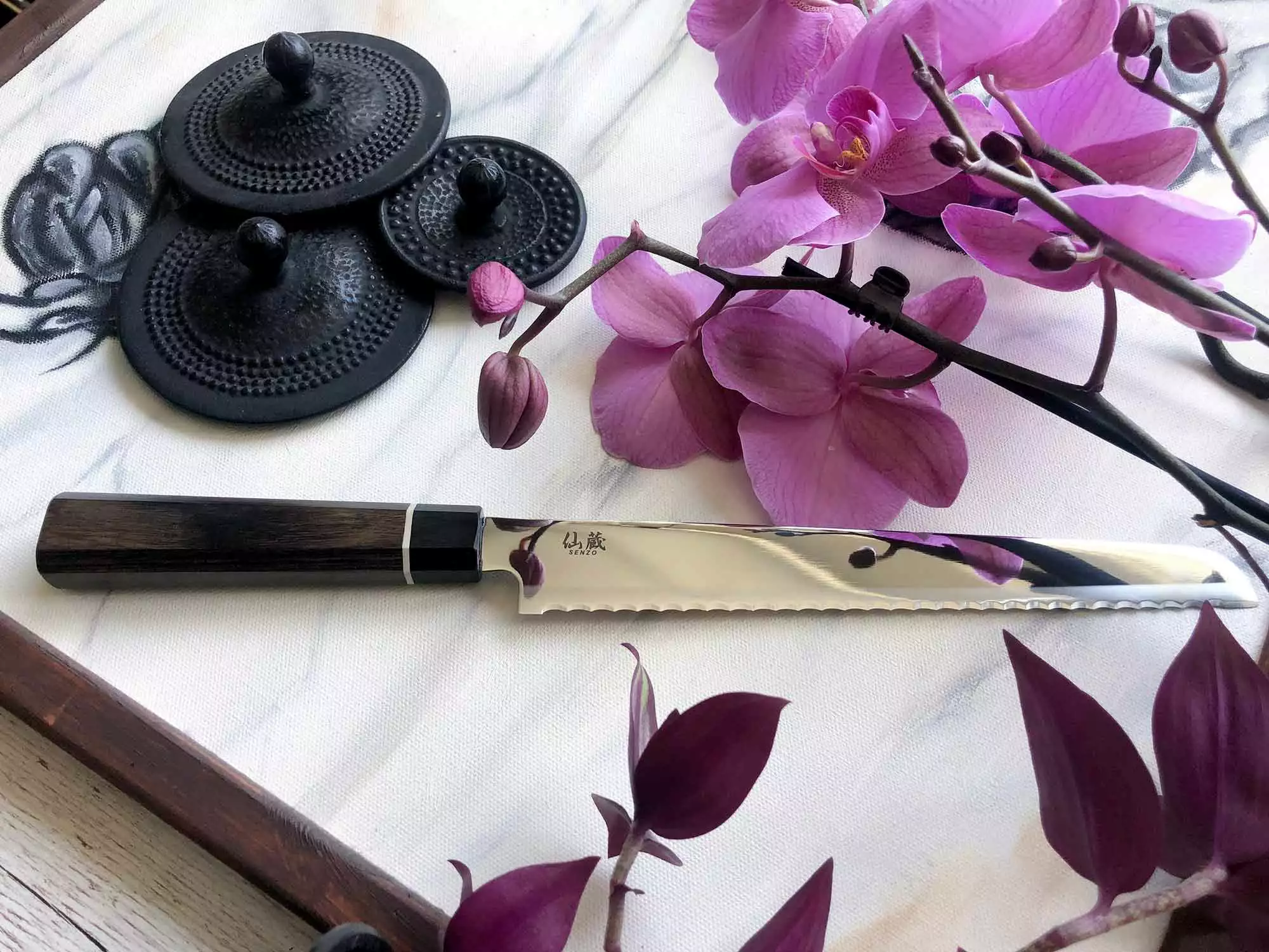 Senzo Gin'Iro Gyuto Broodmes, 22 Cm 6 Senzo Gin'Iro Gyuto Broodmes, 22 Cm - Afbeelding 4