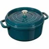 Staub Cocotte Rond 28 Cm 6,7 L, Petrolblauw 2 Staub Cocotte Rond 28 Cm 6,7 L, Petrolblauw -Potten & pannen Winkel staub la mer rund gryta 24 cm petroleum bla 38 l 0