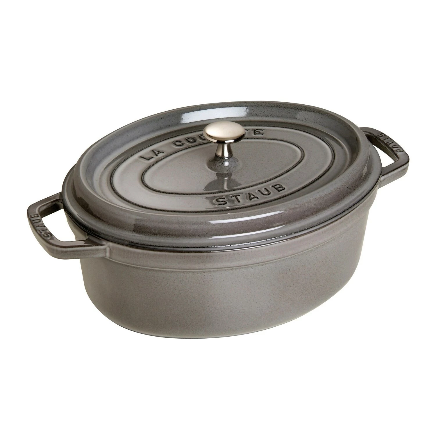 Staub Oval Cocotte 29 Cm 4,2 L, Grey 3 Staub Oval Cocotte 29 Cm 4,2 L, Grey