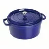 Staub Round Casserole In Cast Iron 6,7 L, Dark Blue 1 Staub Round Casserole In Cast Iron 6,7 L, Dark Blue -Potten & pannen Winkel staub staub round cocotte dark blue 4