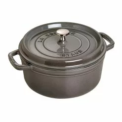 Staub Round Cocotte 26 Cm 5,2 L, Grey
