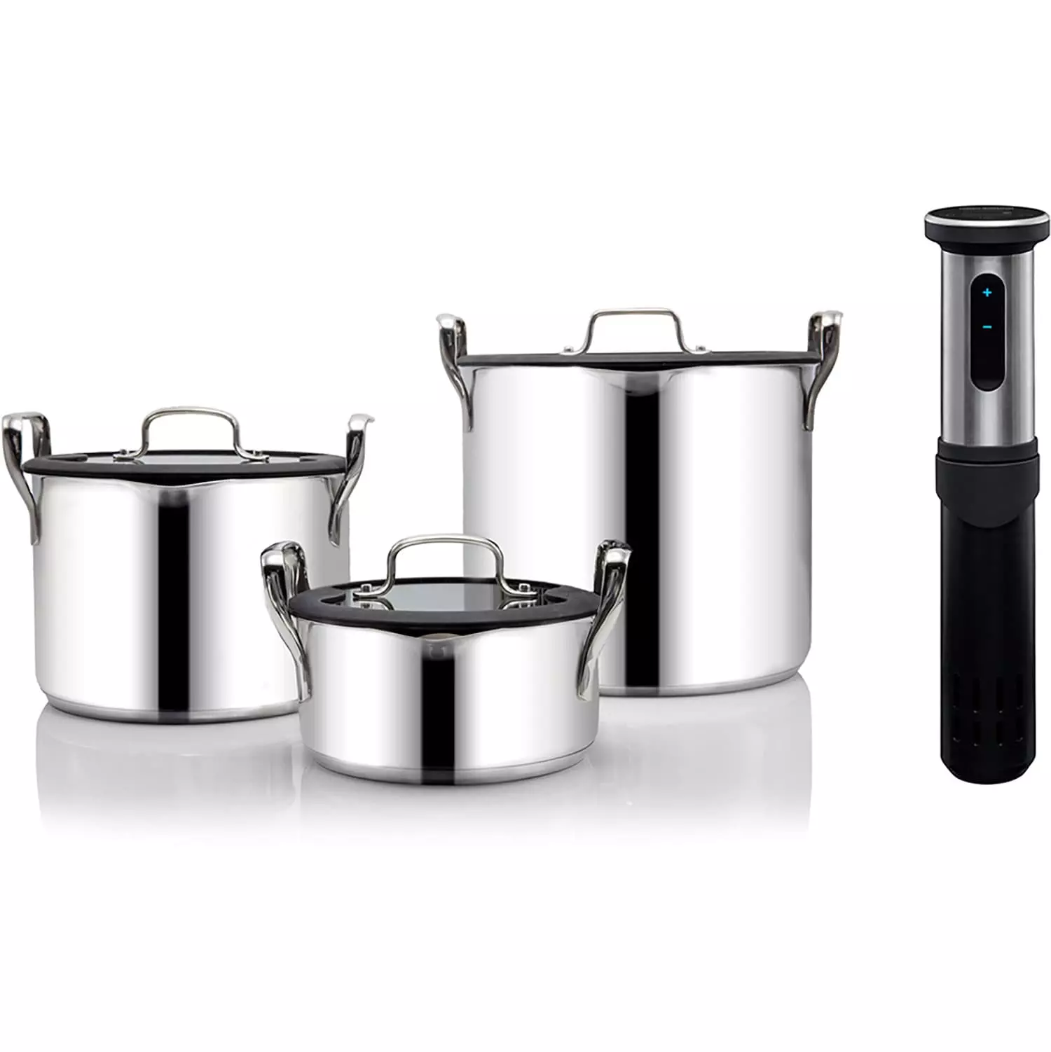 Wilfa Sous Vide SVS-1200S Dompelcirculator + Stapelbaar Pottenset 3 Wilfa Sous Vide SVS-1200S Dompelcirculator + Stapelbaar Pottenset